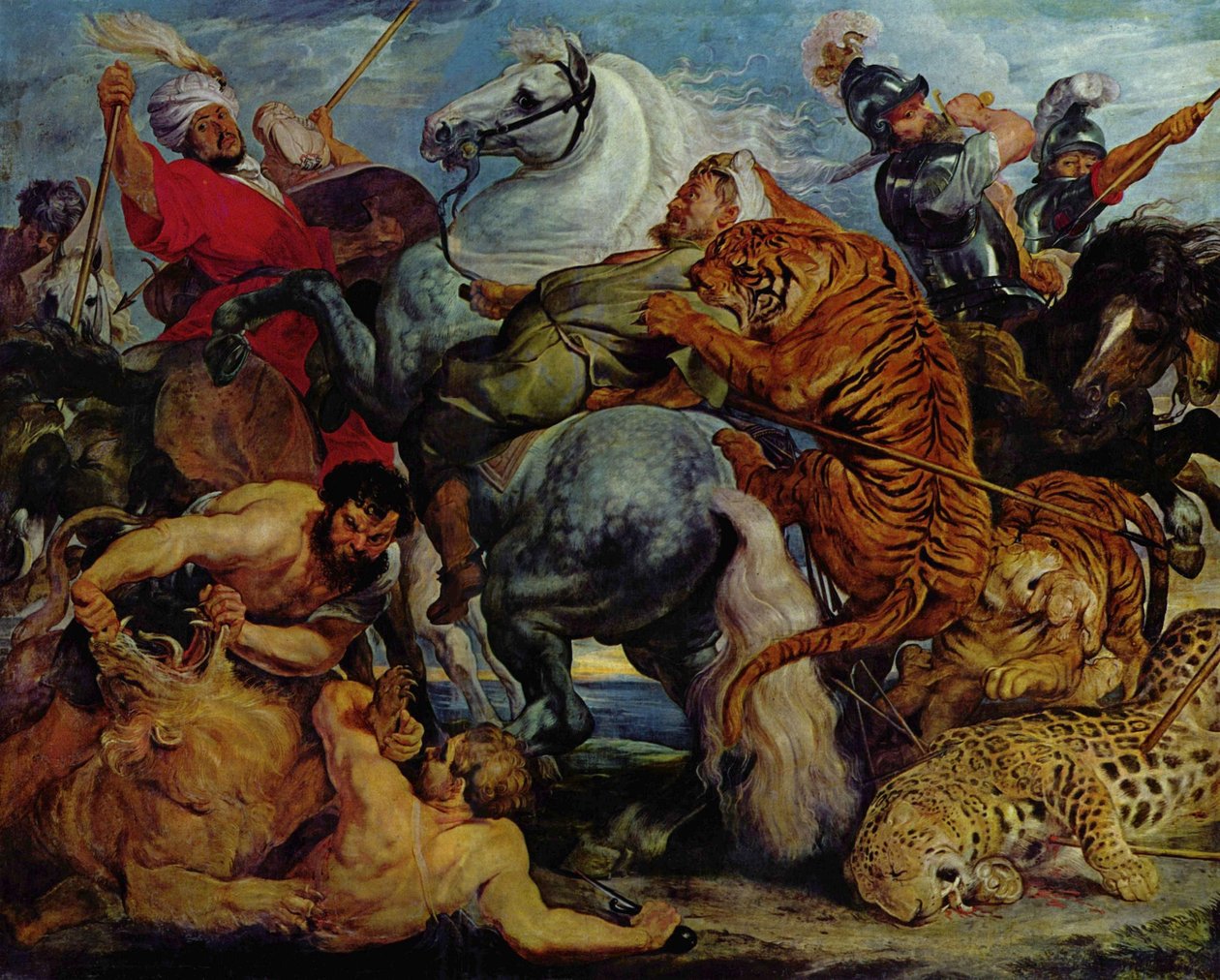 Tiger- und Löwenjagd von Peter Paul Rubens