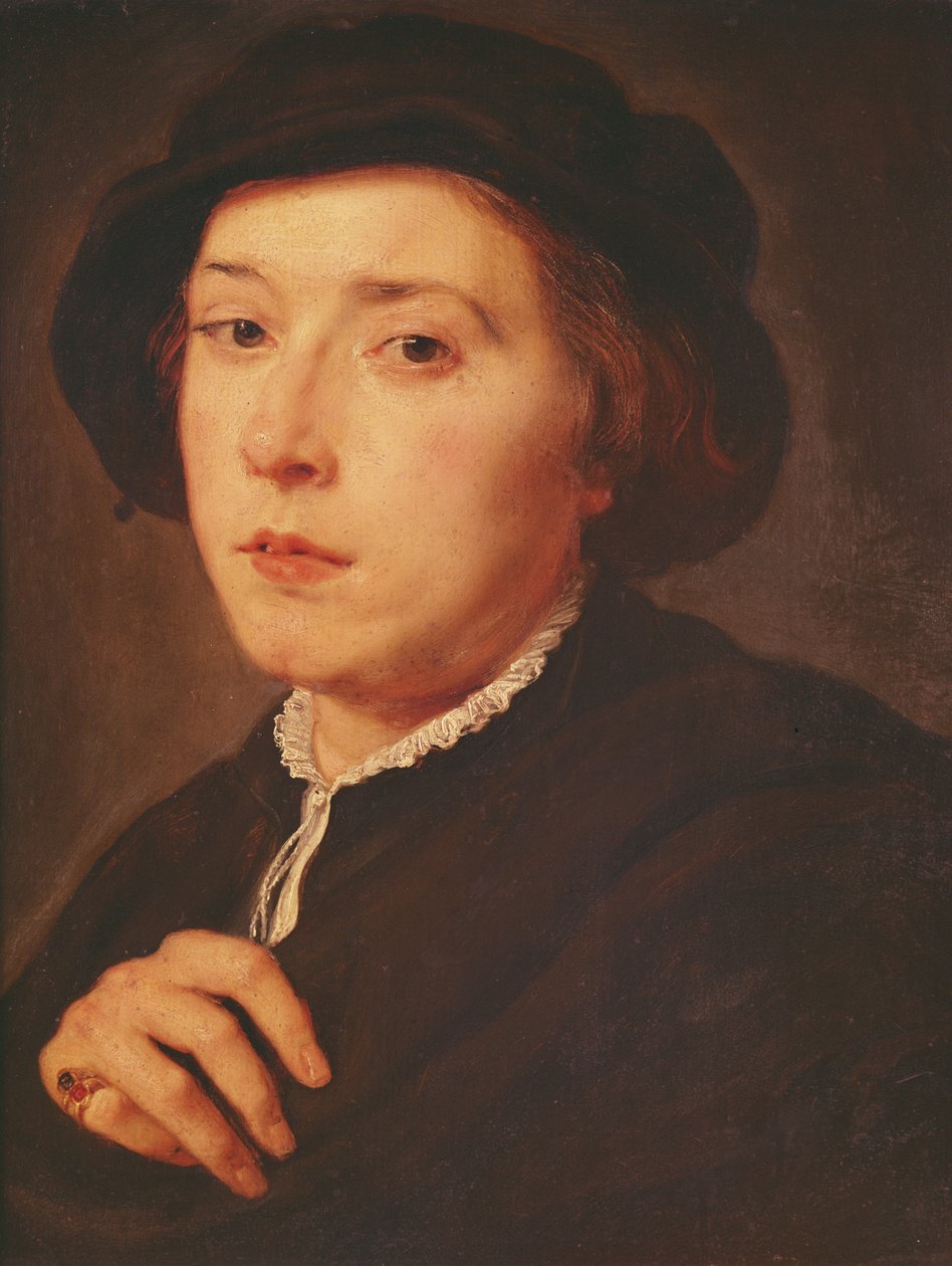 Junger Mann mit schwarzem Hut, 1615-18 von Peter Paul Rubens