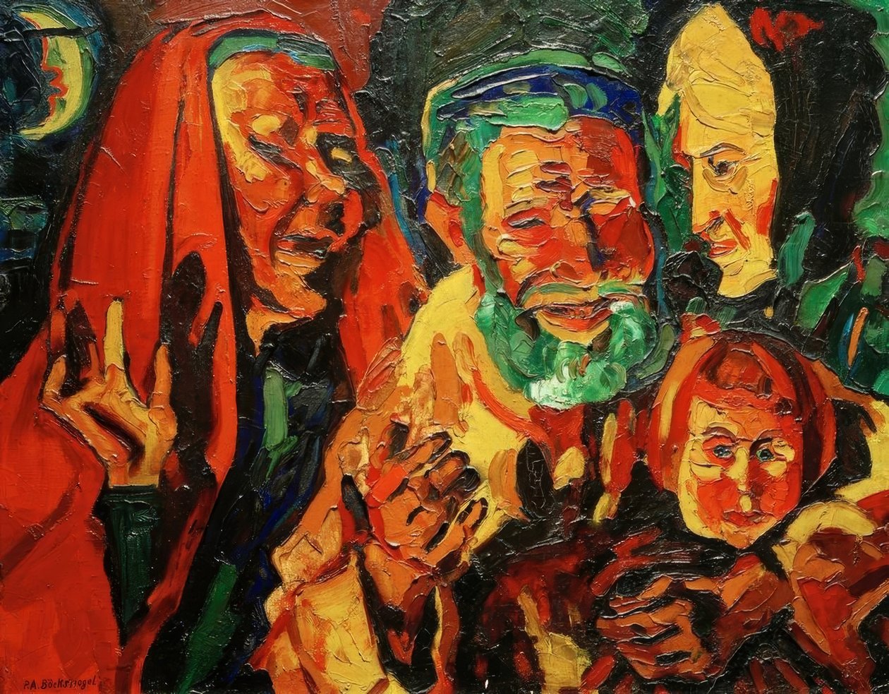 Bauern am Abend von Peter August Böckstiegel