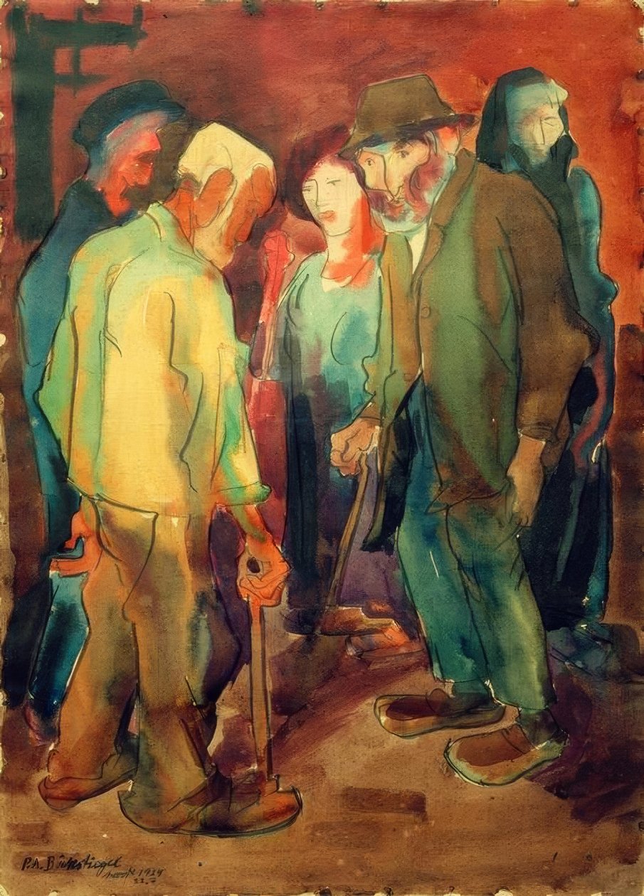 Bauern in Arrode von Peter August Böckstiegel