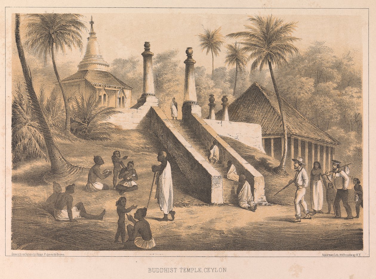 Buddhistischer Tempel, Ceylon von Peter Bernhard Wilhelm Heine