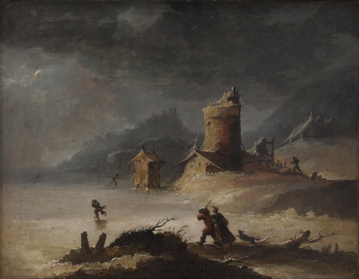 Landschaft mit Schlittschuhläufern von Peter Cramer