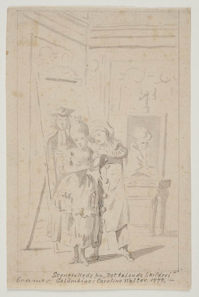 Pierrot und Colombine in "Das sprechende Bild" von Peter Cramer
