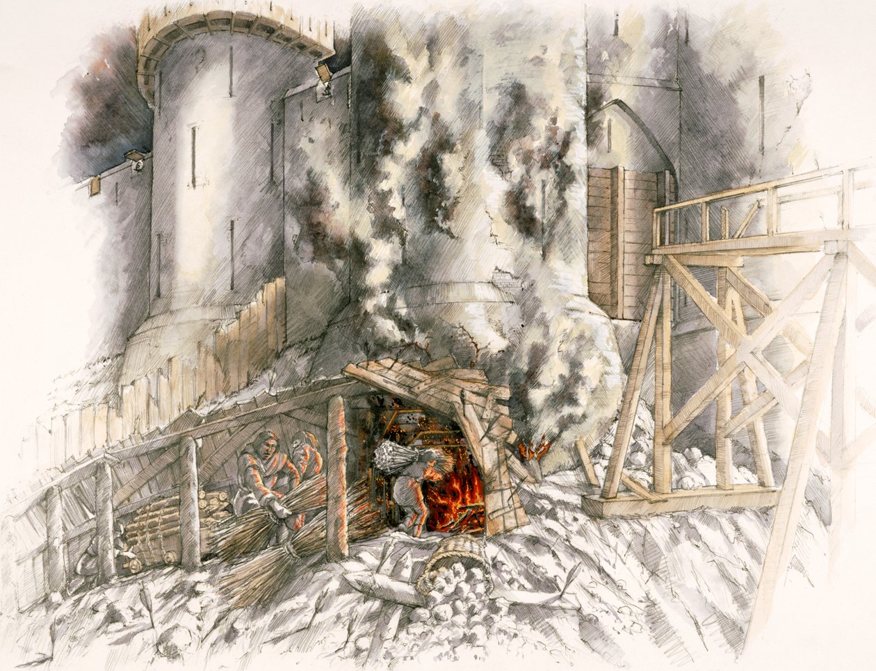 Belagerung von Dover Castle, 1216 von Peter Dunn