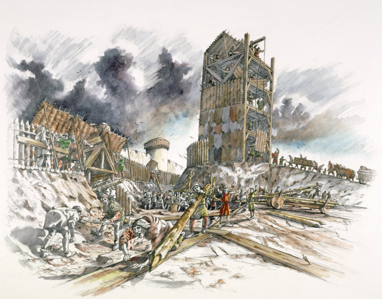 Belagerung von Dover Castle, 1216, ca. 1990-2010 von Peter Dunn