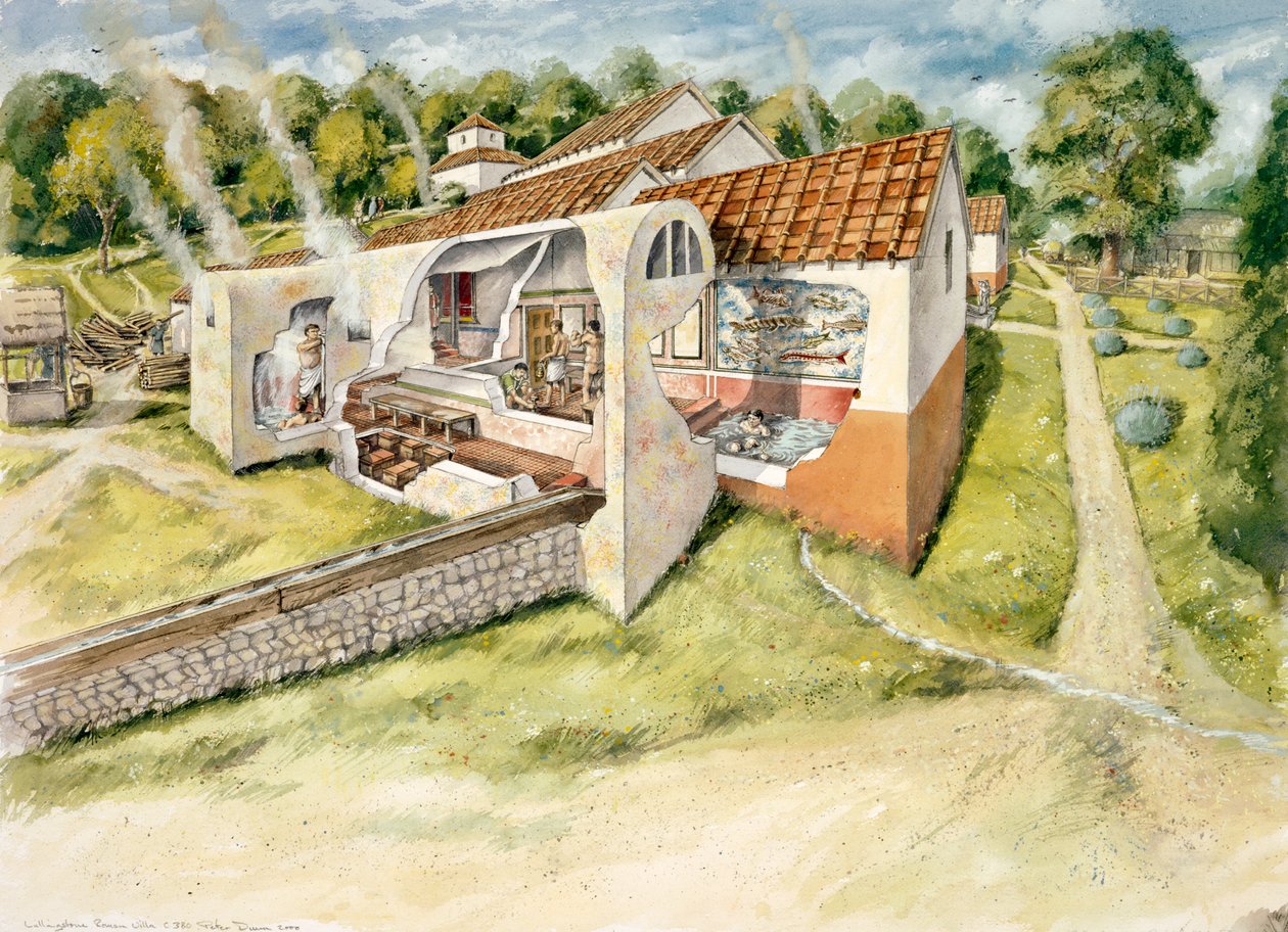 Römische Villa von Lullingstone, 4. Jahrhundert von Peter Dunn