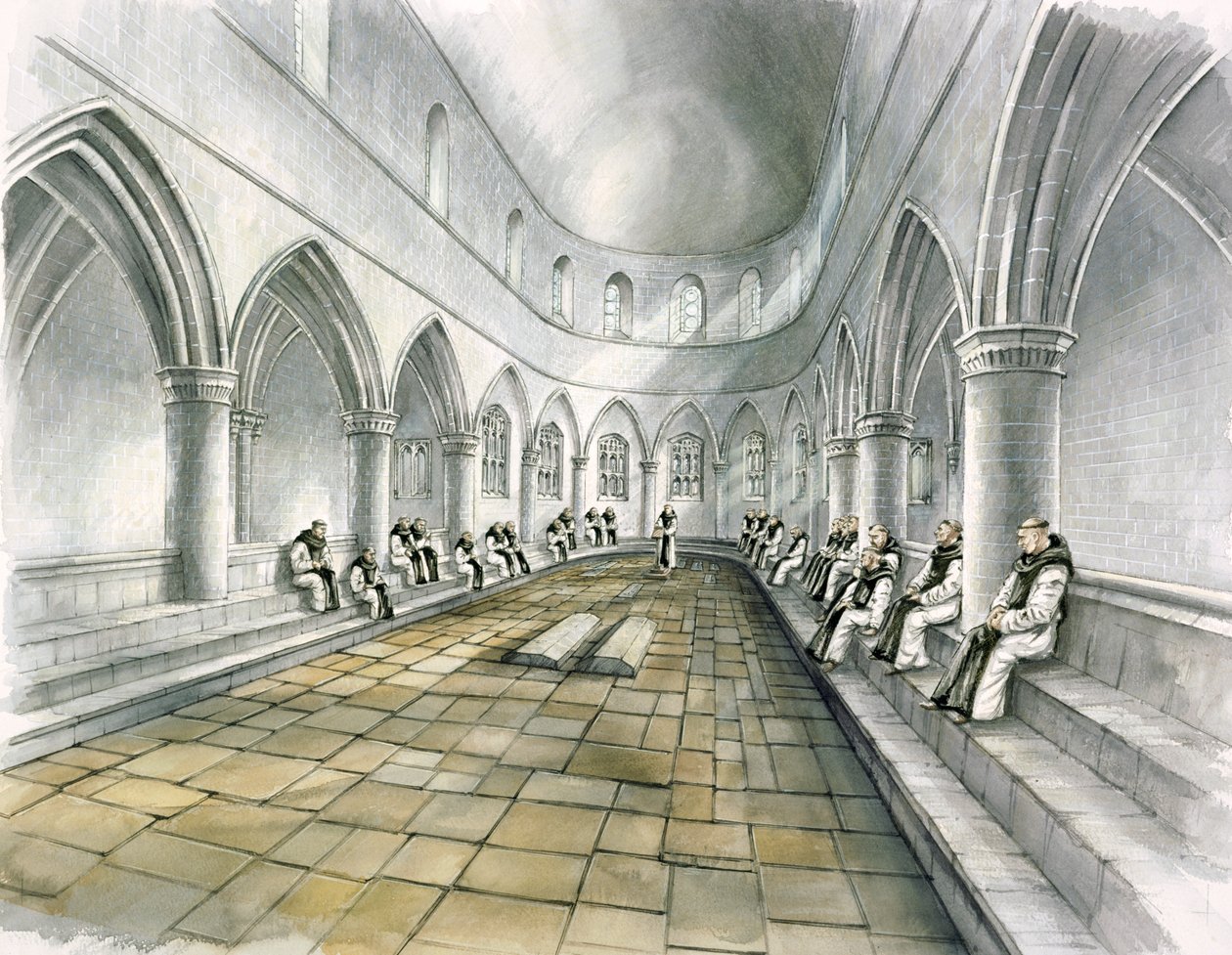 Rievaulx Abbey, 14. Jahrhundert, ca. 1990-2010 von Peter Dunn