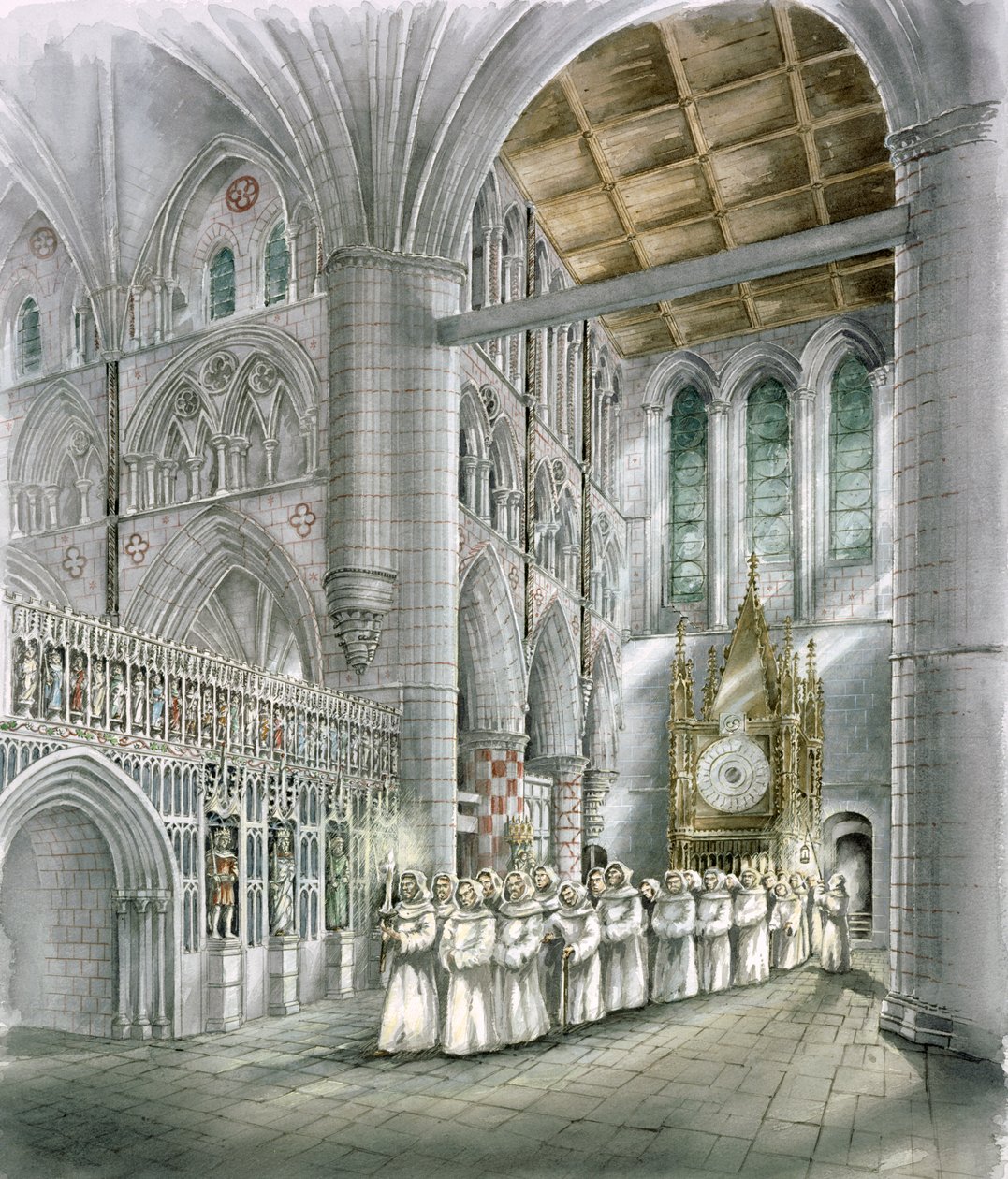 Rievaulx Abbey, 15. Jahrhundert, ca. 1990-2010 von Peter Dunn