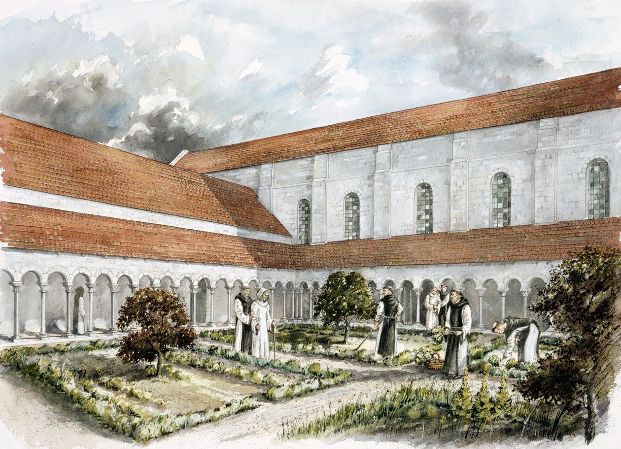 Rievaulx Abbey, Mitte des 13. Jahrhunderts, ca. 1990-2010 von Peter Dunn