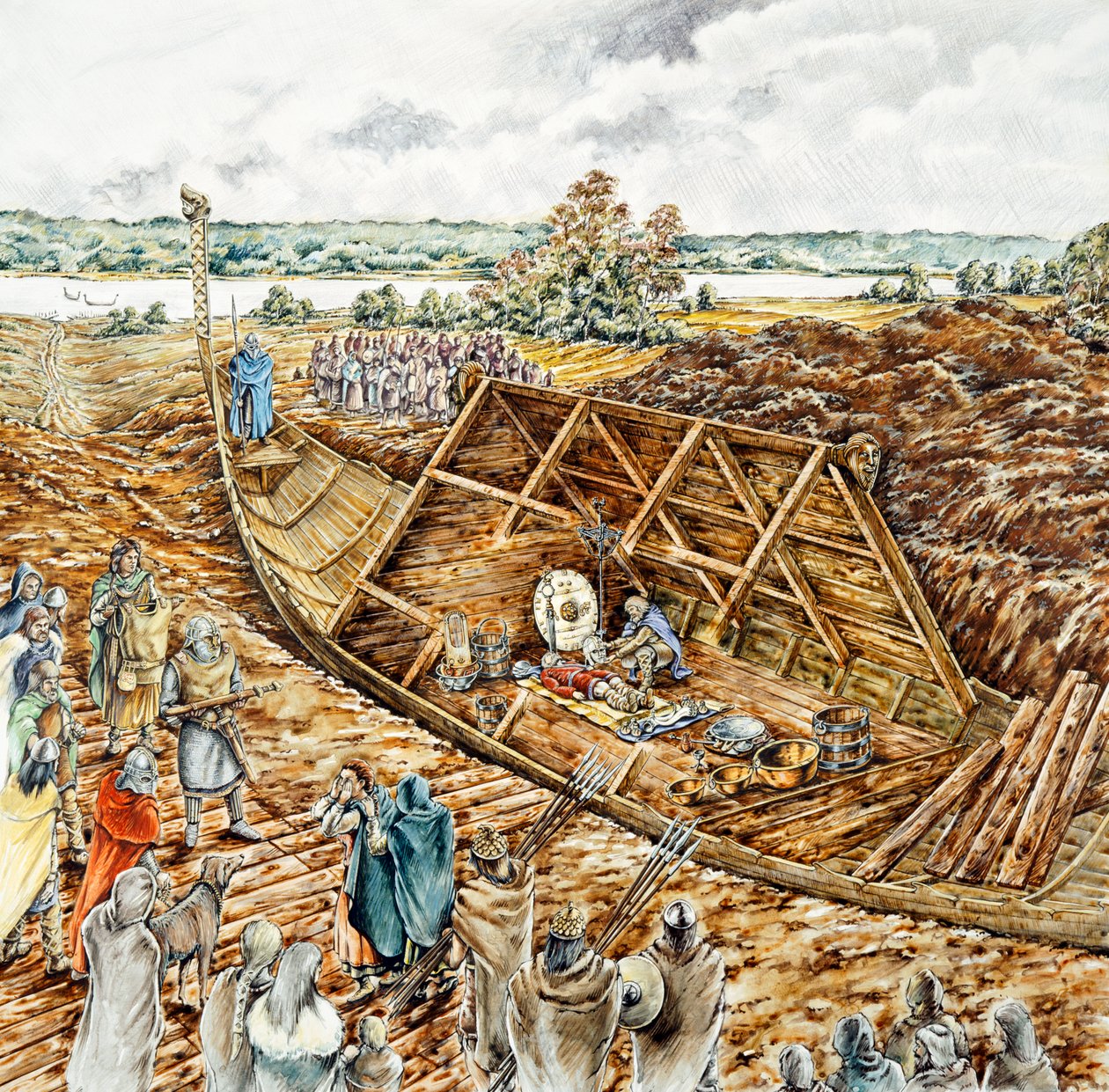 Schiffsgrab von Sutton Hoo, 7. Jahrhundert, 1990-2010 von Peter Dunn
