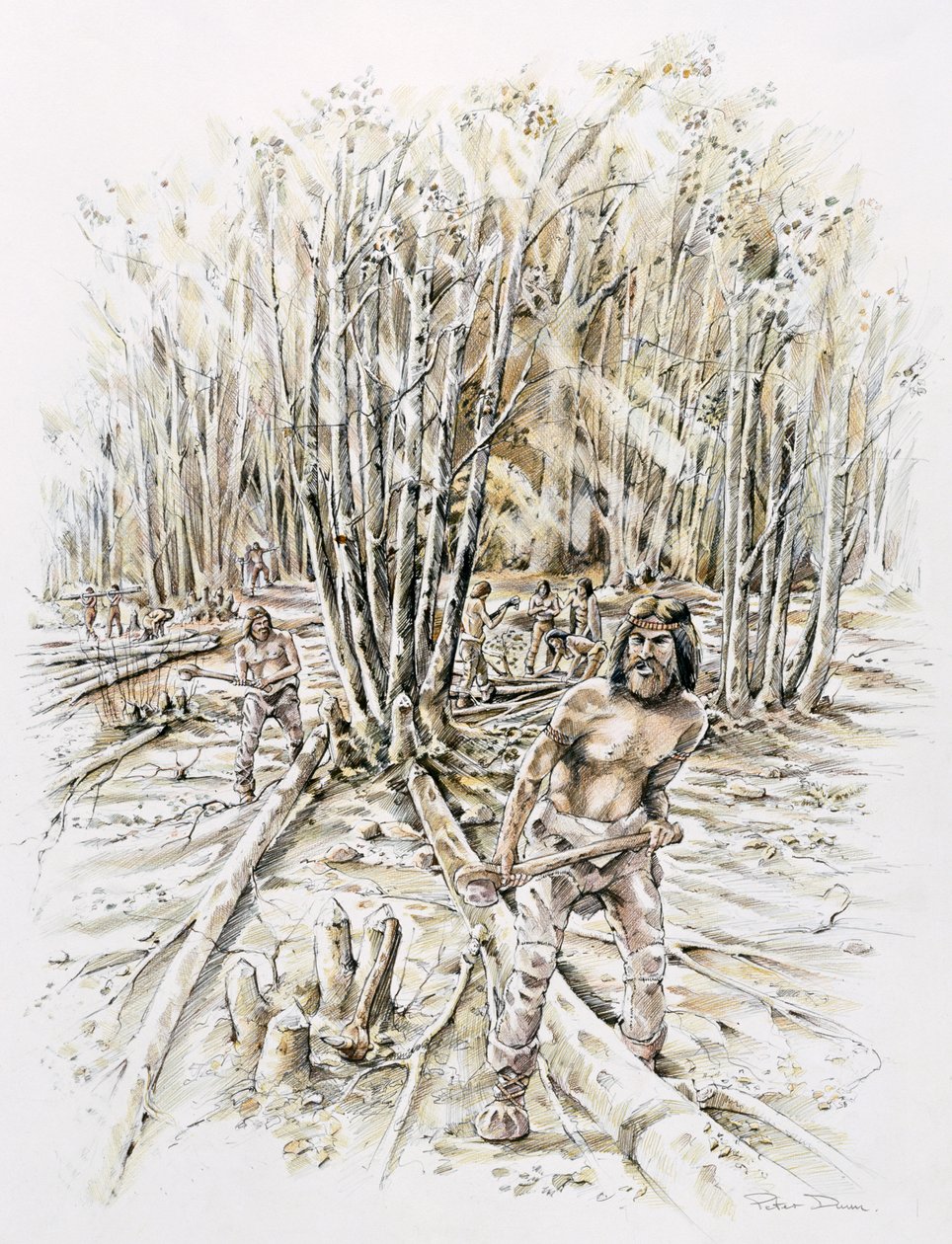 Verwendung von Feuerstein - Kopplung, Prähistorisch, ca. 1990-2010 von Peter Dunn