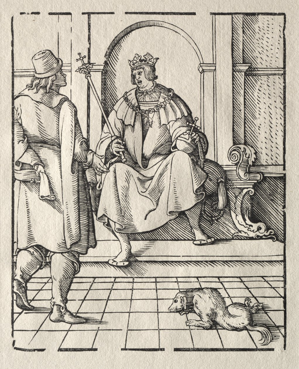 Ein thronender König von Peter Flötner