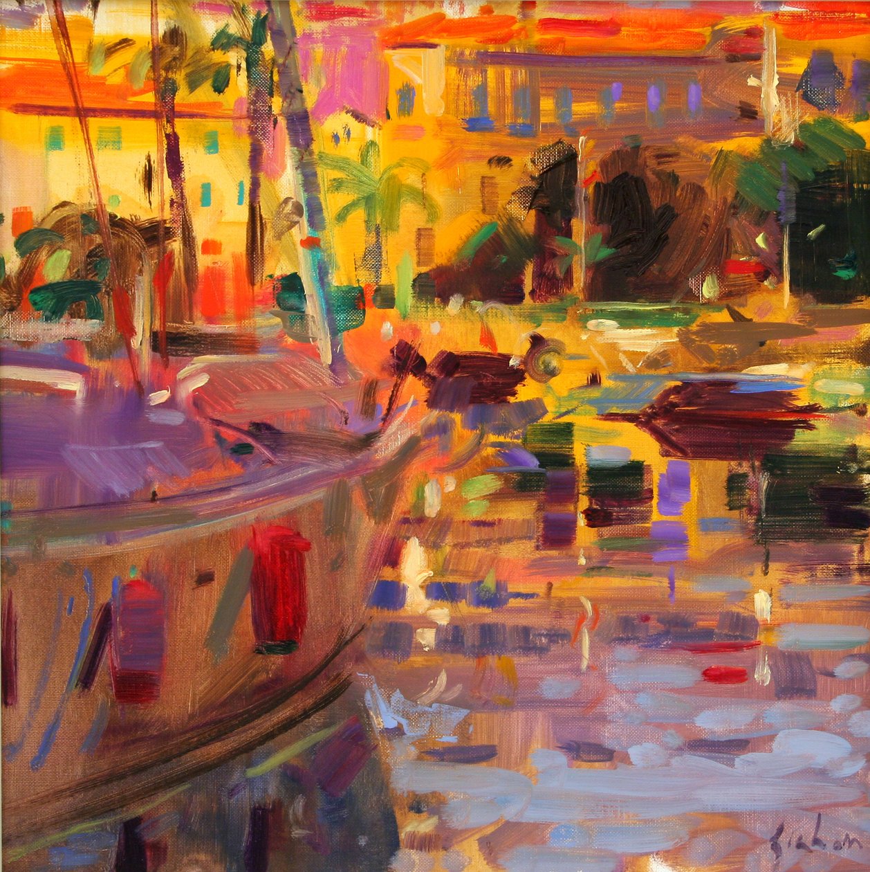 Südfranzösischer Hafen von Peter Graham (Contemporary)