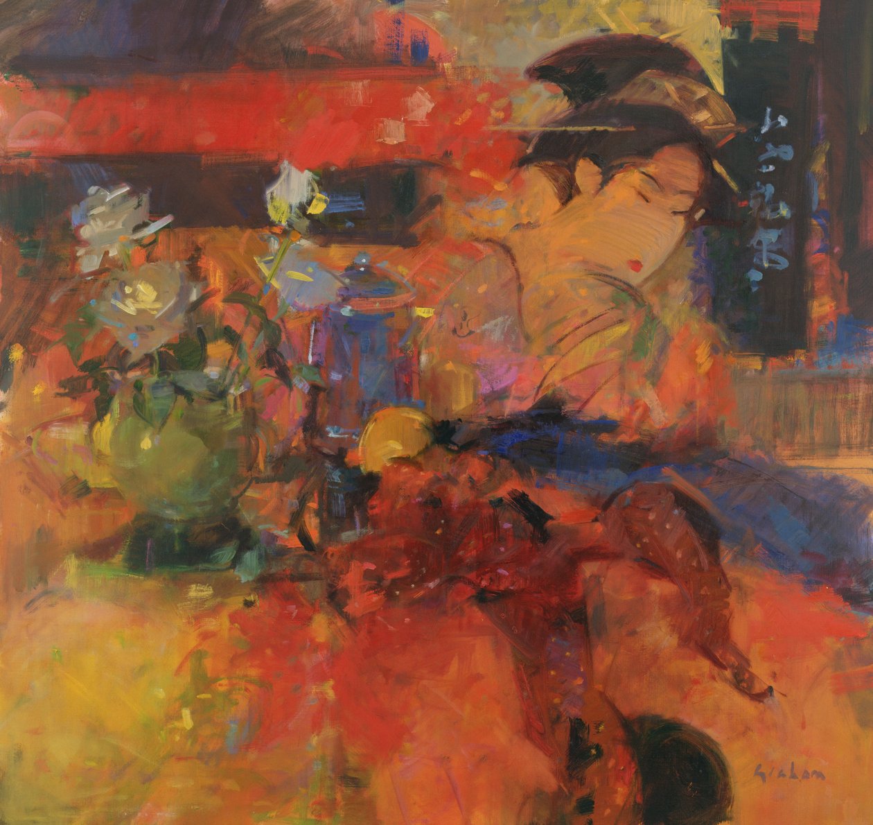 Sommerrosen von Peter Graham (Contemporary)