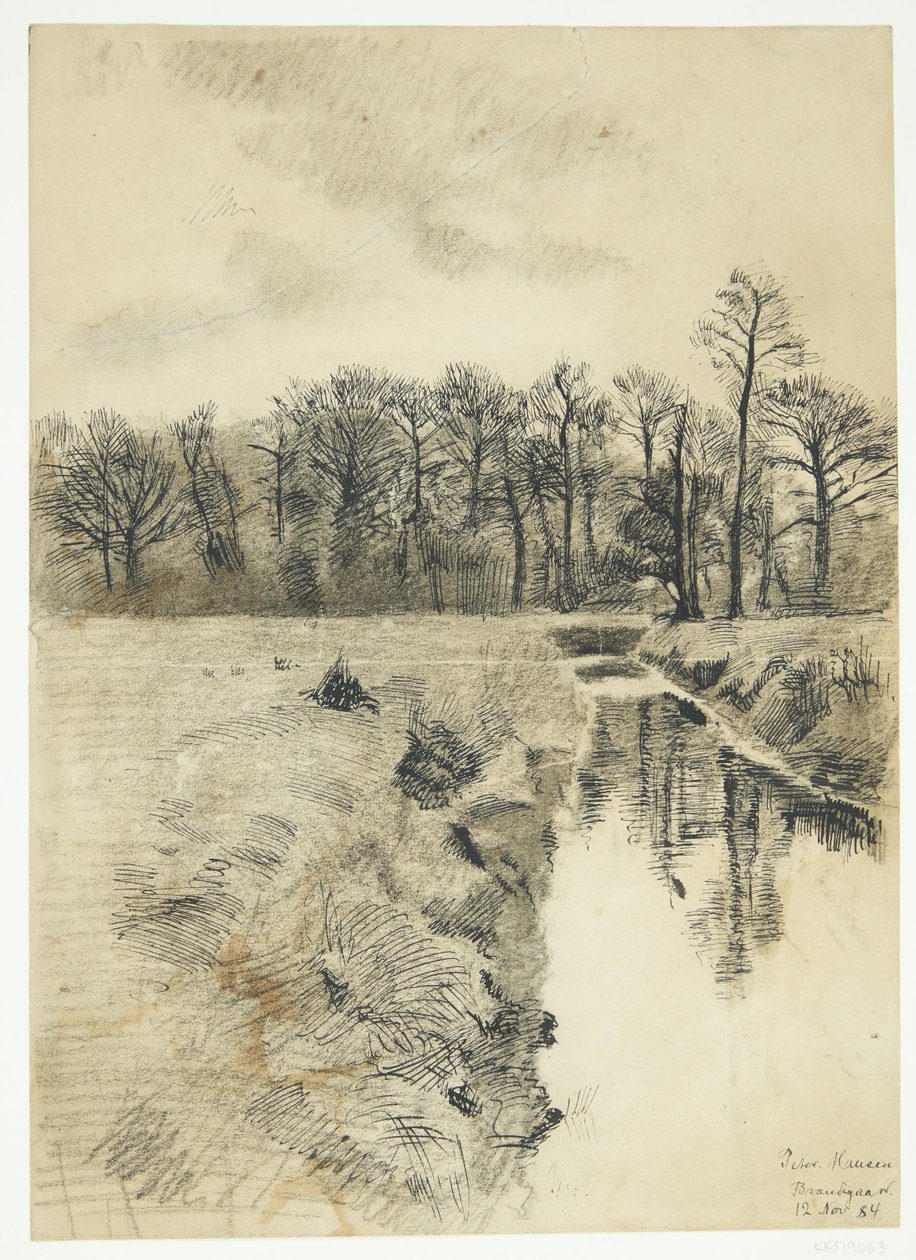 Landschaft mit einem Bach von Peter Hansen