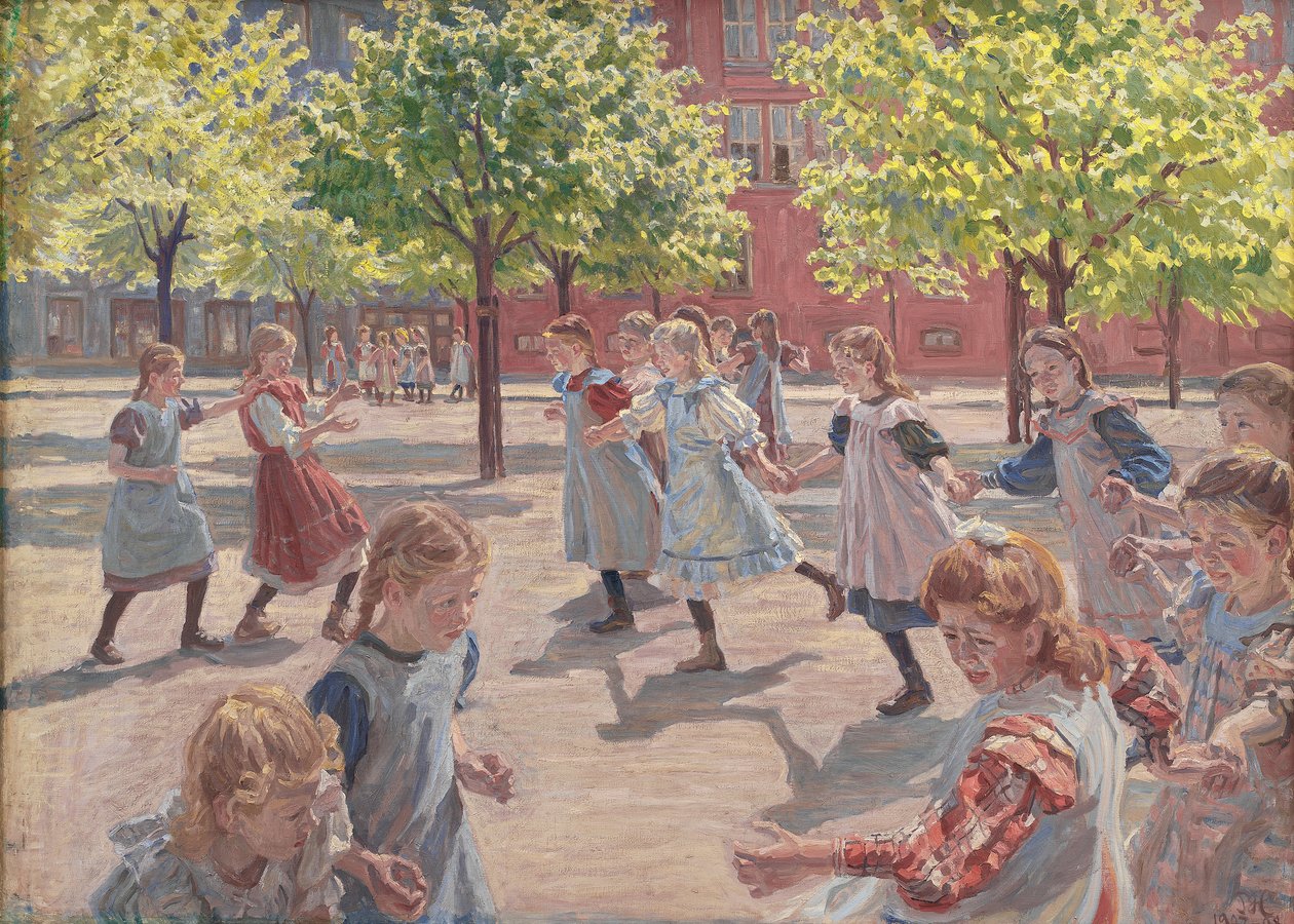 Spielende Kinder von Peter Hansen