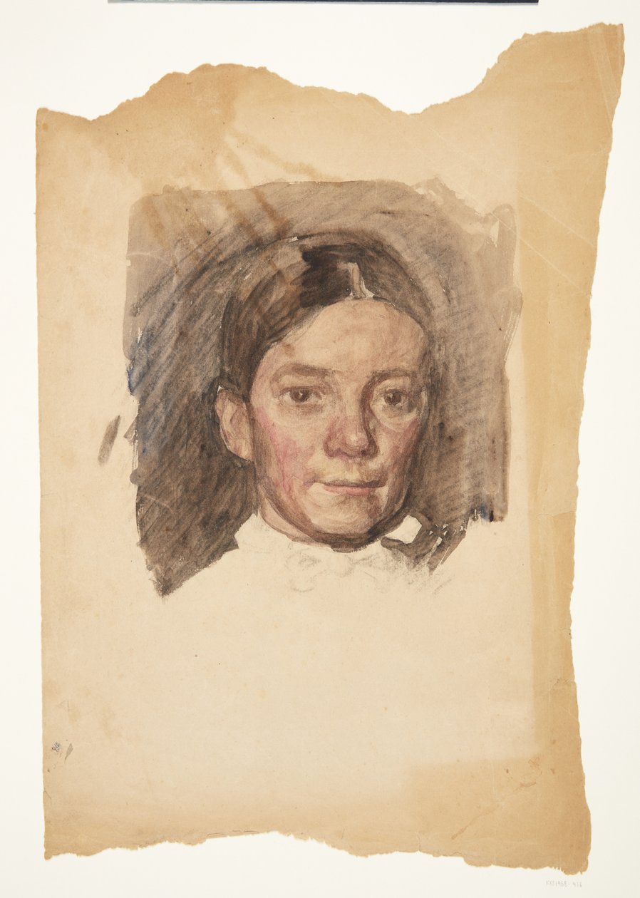 Porträt der Frau des Künstlers Elise von Peter Hansen