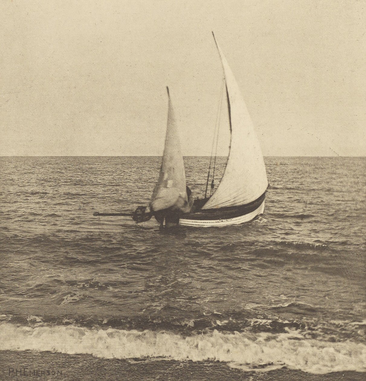 Ein Suffolk-Shrimper "Geht Los" von Peter Henry Emerson