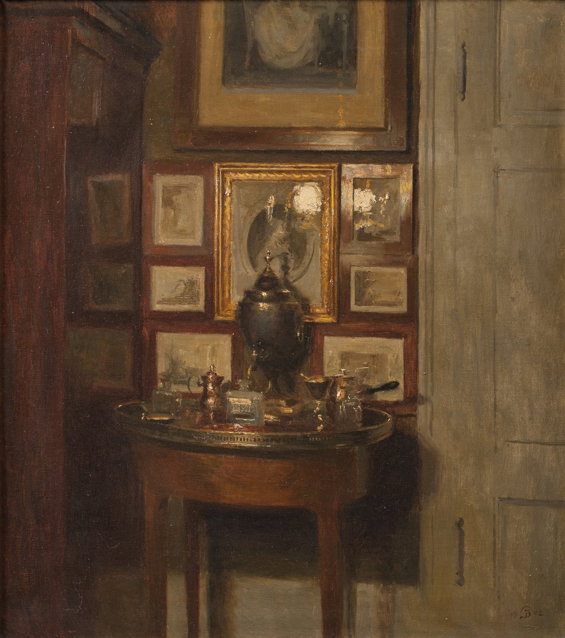 Innenraum mit einem Samowar. Abend von Peter Vilhelm Ilsted