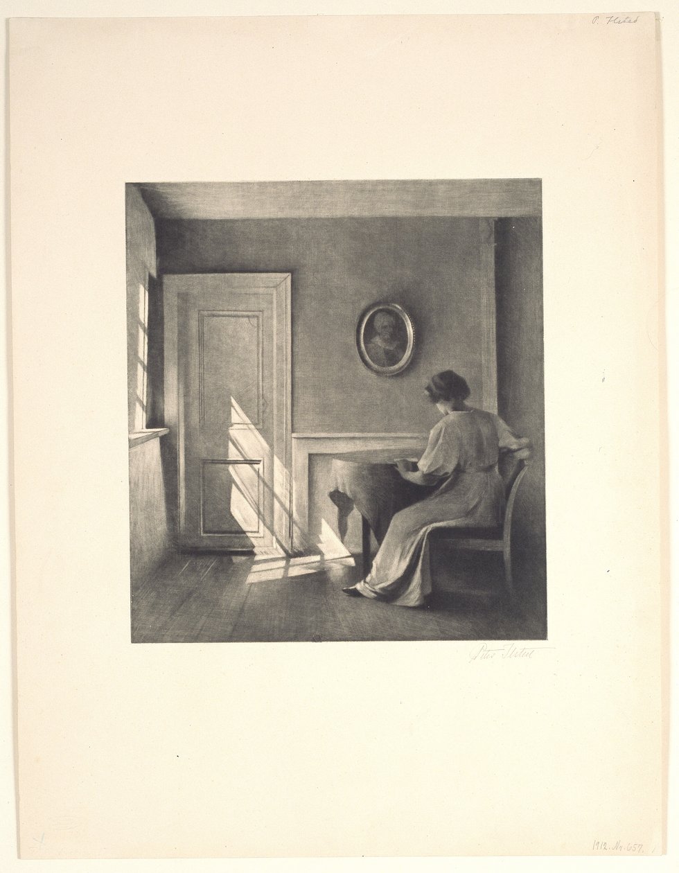Sonnenschein auf einer Tür von Peter Vilhelm Ilsted