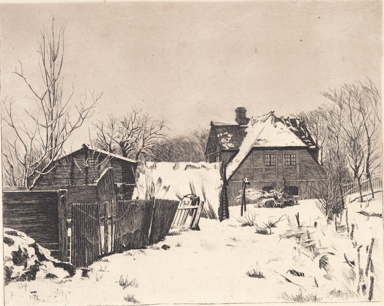 Winterlandschaft mit Haus von Peter Vilhelm Ilsted