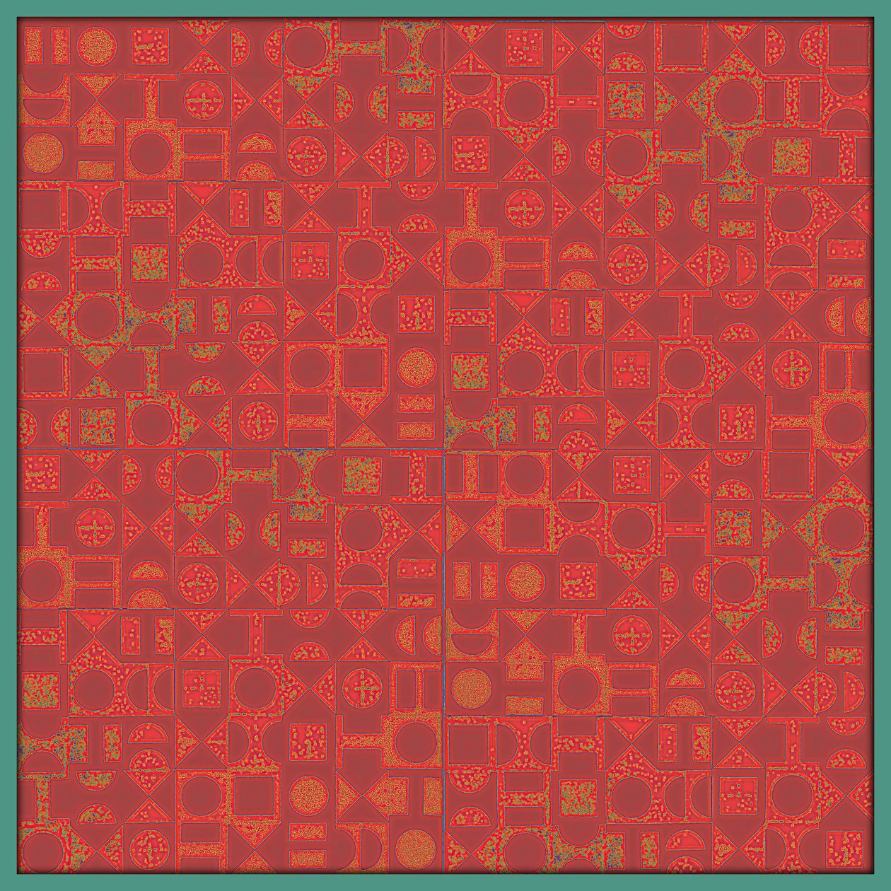 CHOCKER BLOCK, 2017, DIGITALES GEMÄLDE von Peter McClure