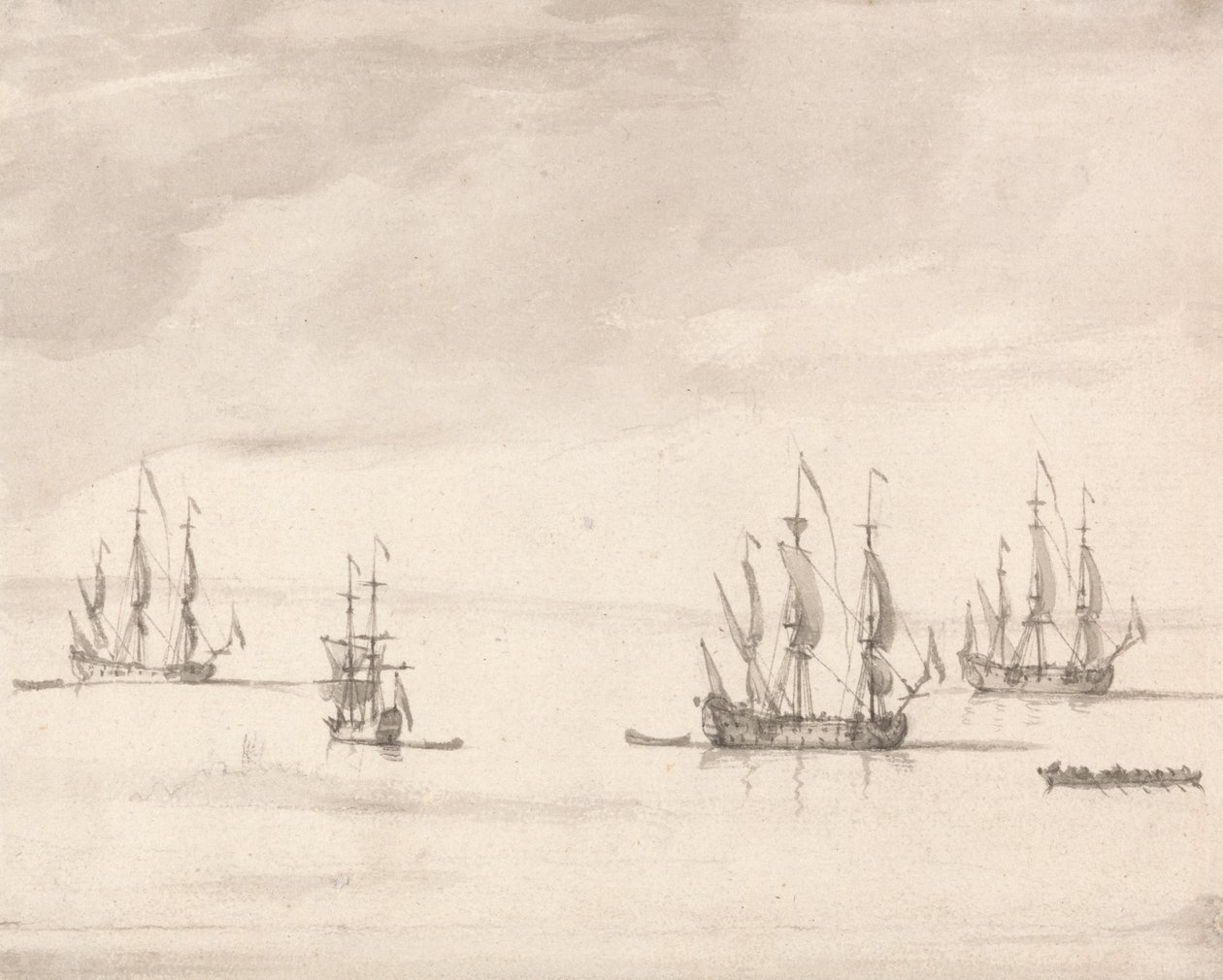 Kriegsschiffe vor Sheerness von Peter Monamy