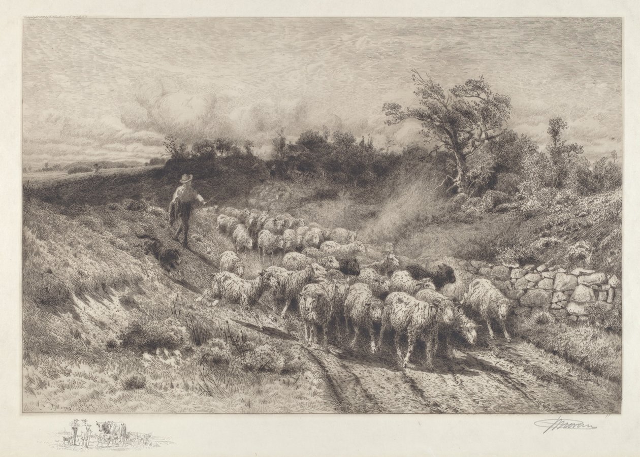 Eine Straße in Neuengland von Peter Moran