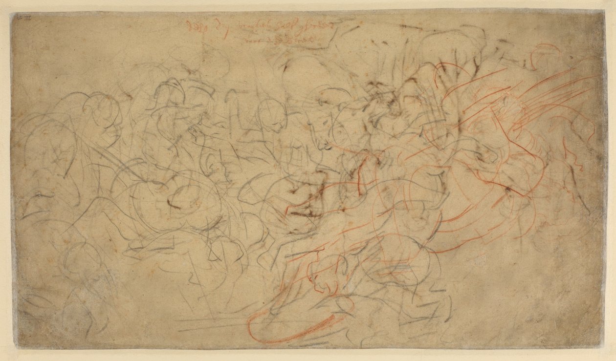 Schlacht der Reiter (verso) von Peter Paul Rubens