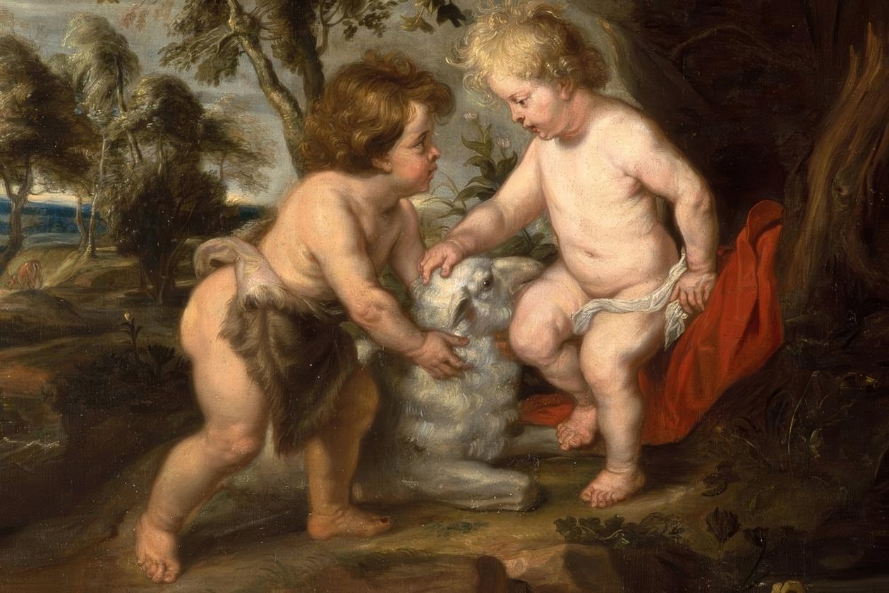 Der kleine Jesus mit dem Johannesknaben von Peter Paul Rubens