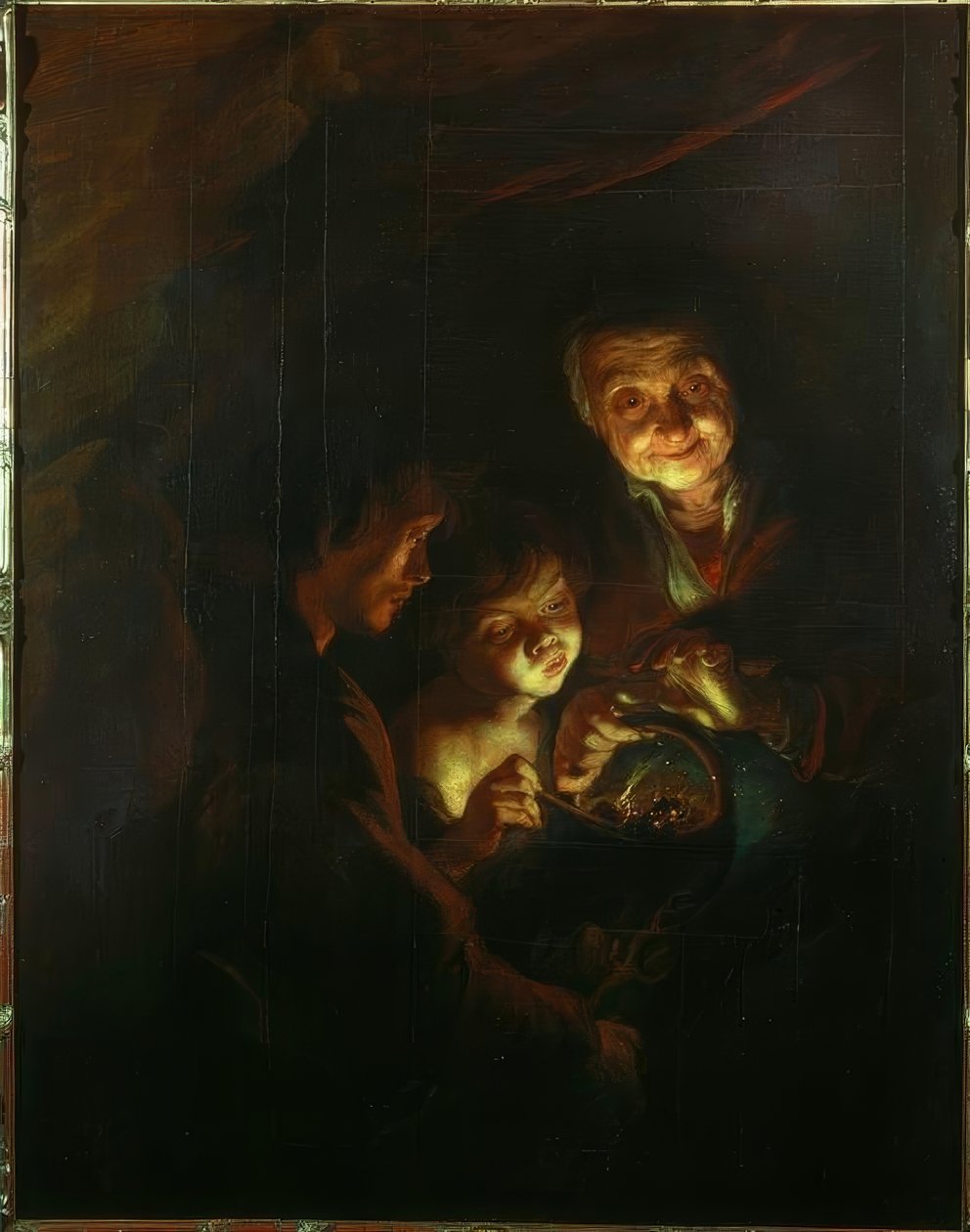 Die Alte mit dem Kohlebecken von Peter Paul Rubens