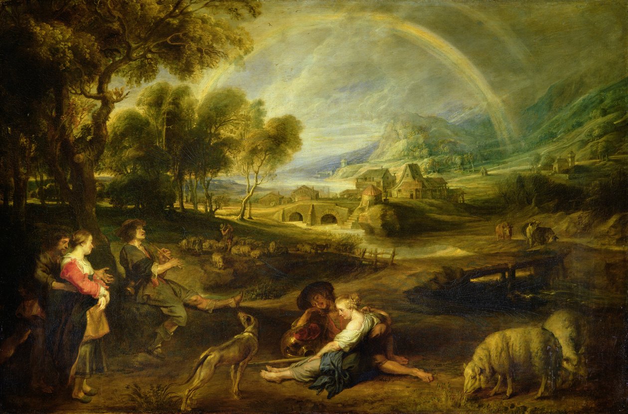 Landschaft mit einem Regenbogen von Peter Paul Rubens