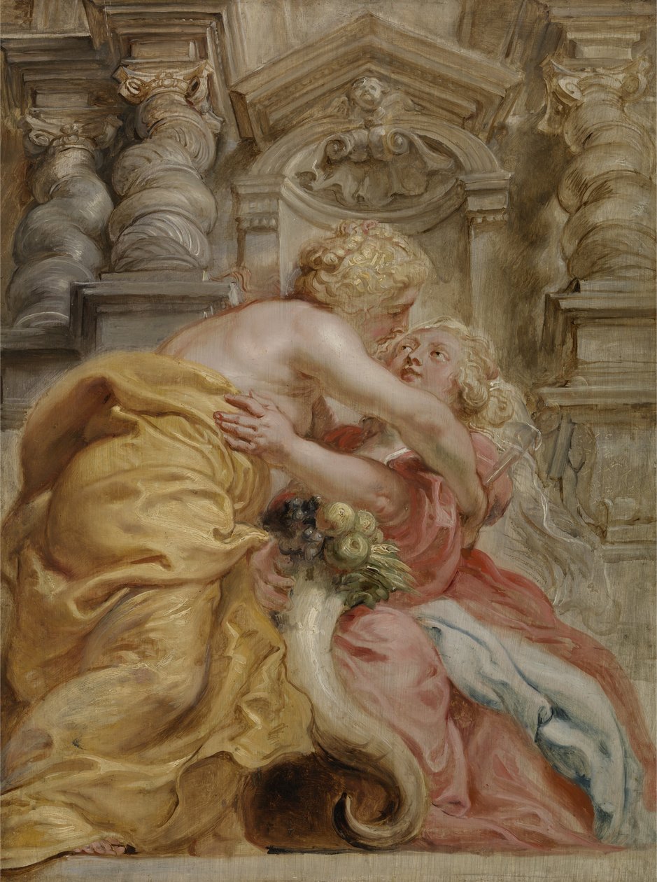 Frieden umarmt Fülle von Peter Paul Rubens
