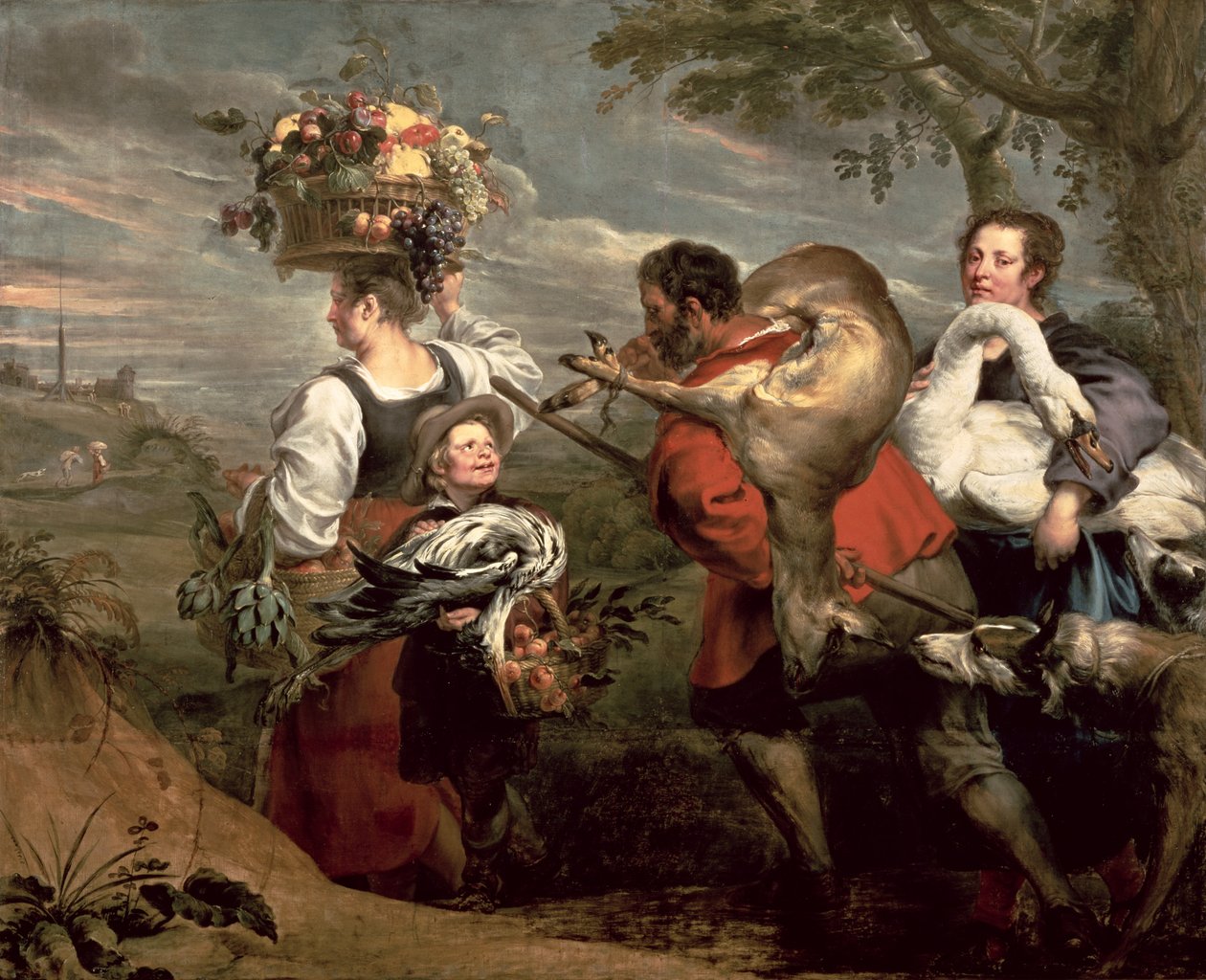 Bauern auf dem Weg zum Markt von Peter Paul Rubens