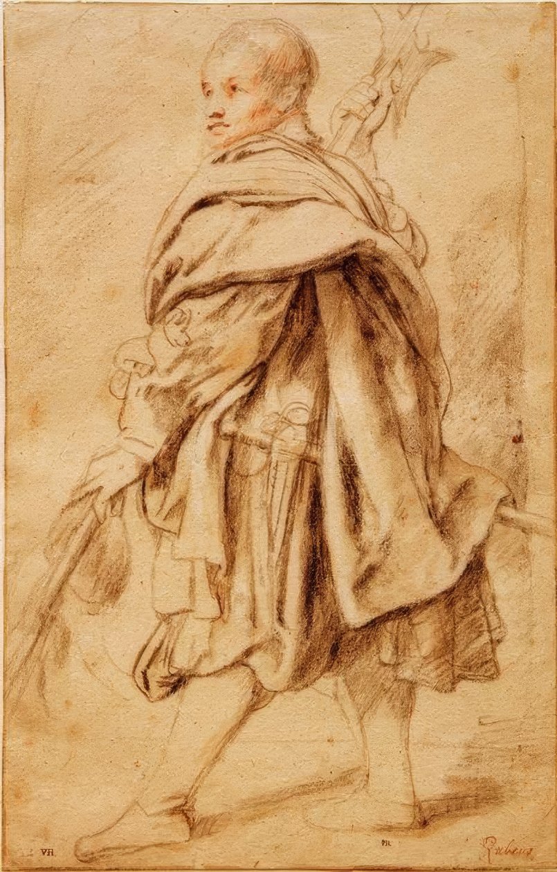 Studie eines Hellebardiers von Peter Paul Rubens
