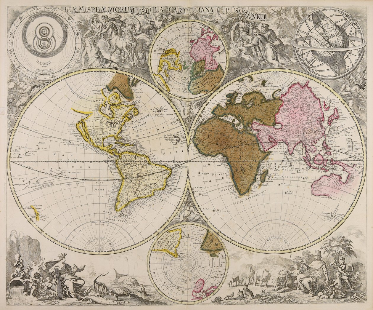 Haemisphaeriorum tabula Carthesiana von Peter Schenk the Elder