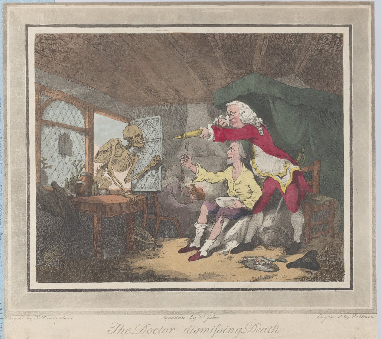 Der Arzt entlässt den Tod, 1785 von Peter Simon