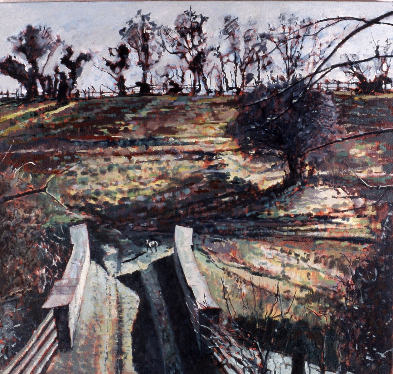 Brücke und Hund, 2000 von Peter Wilson