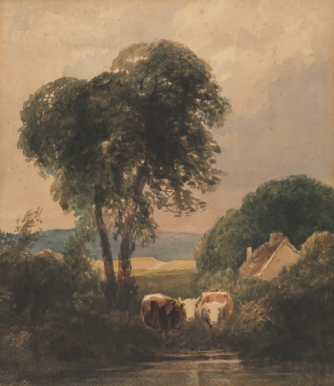 Walisische Landschaft mit Vieh von Peter de Wint