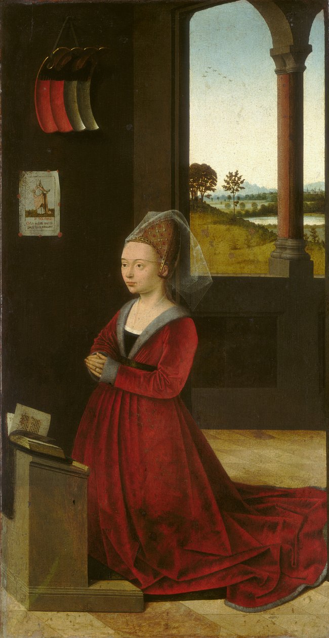 Porträt einer weiblichen Stifterin, ca. 1455 von Petrus Christus