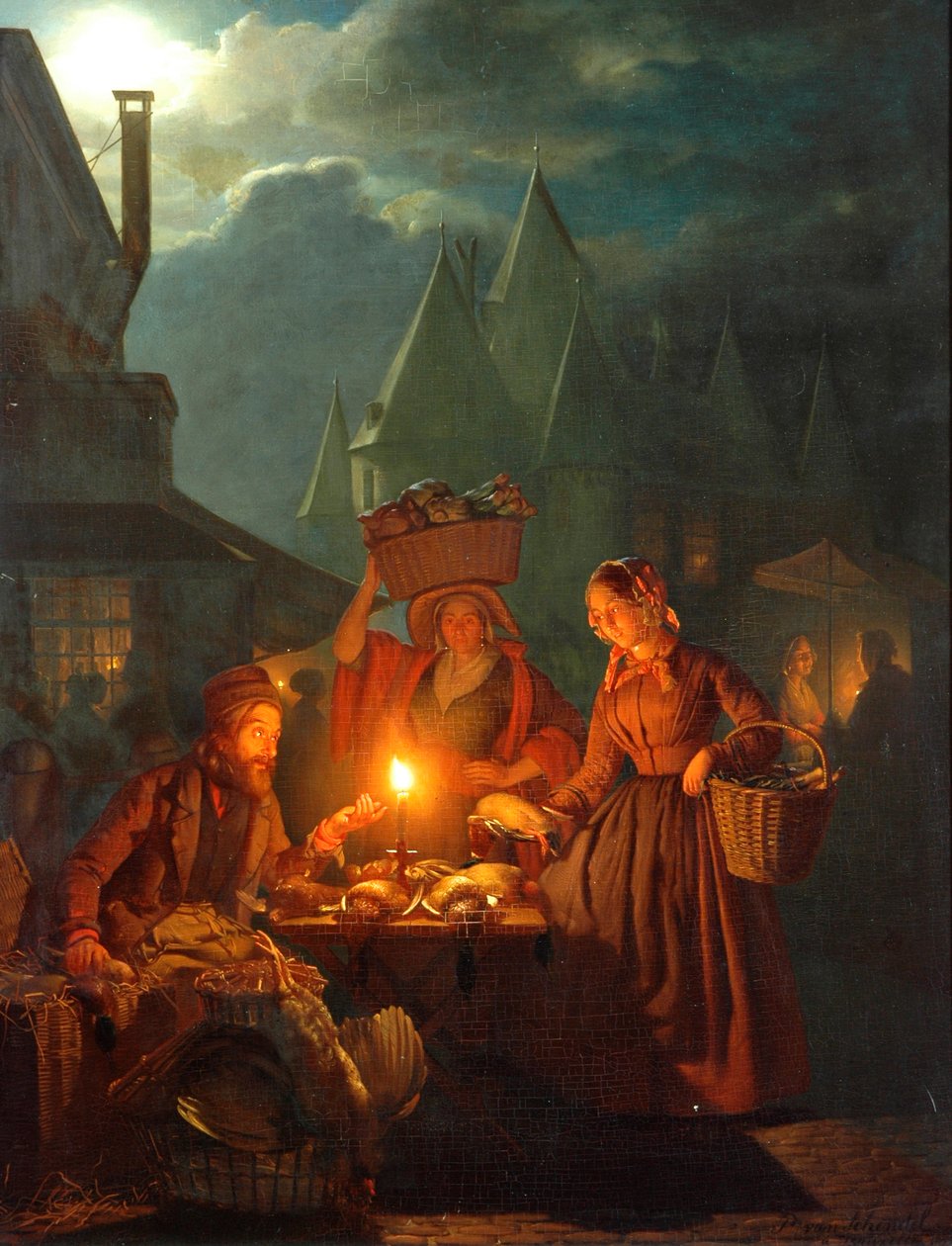 Der Judenmarkt, 1852 von Petrus van Schendel