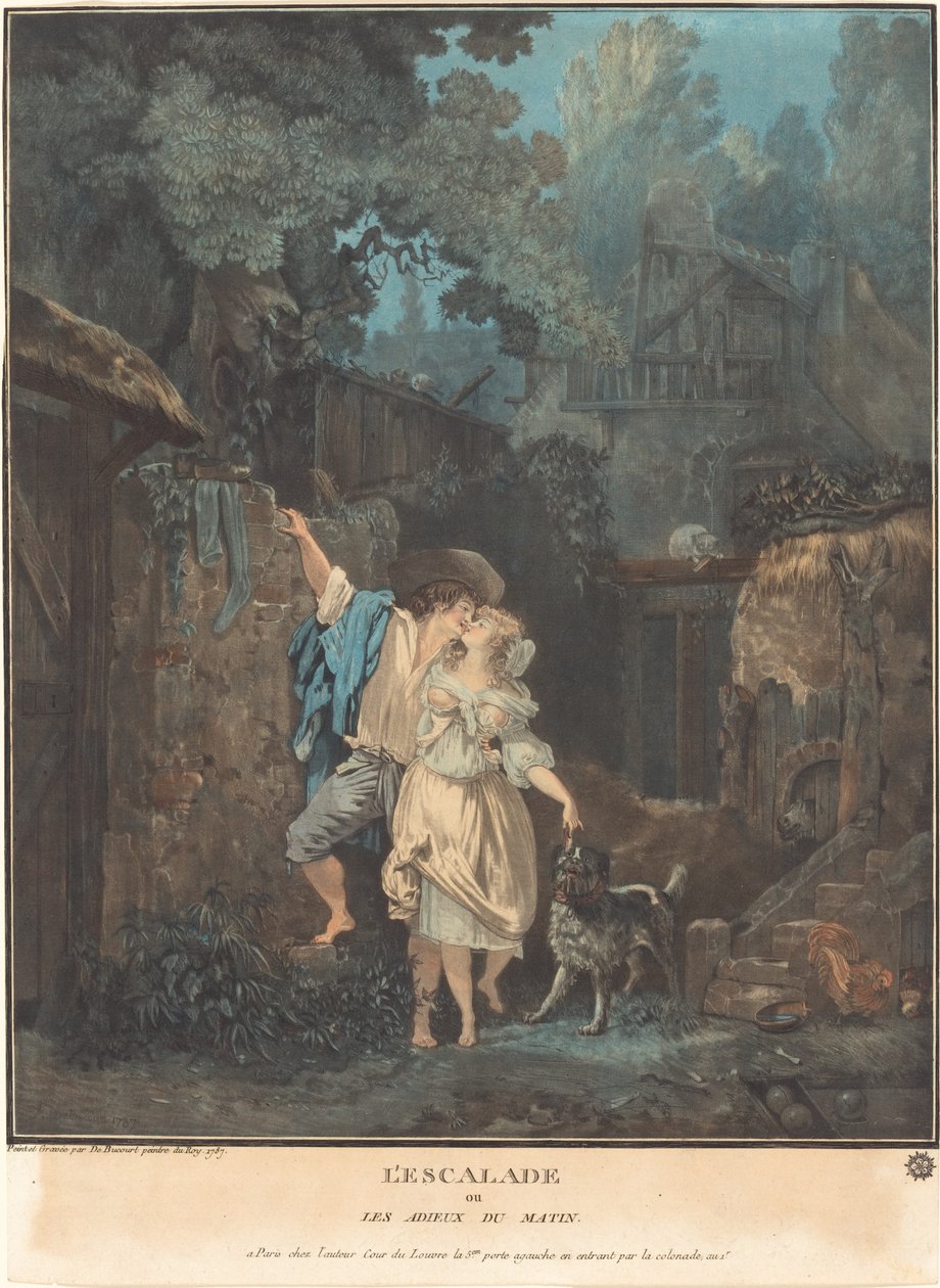 Der Aufstieg oder die Abschiede des Morgens von Philibert Louis Debucourt