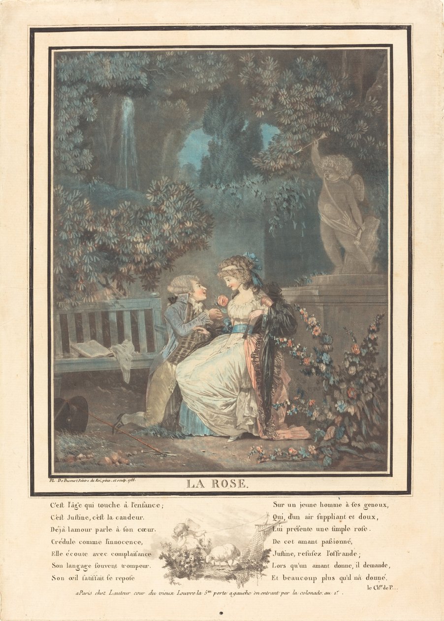Die Rose von Philibert Louis Debucourt