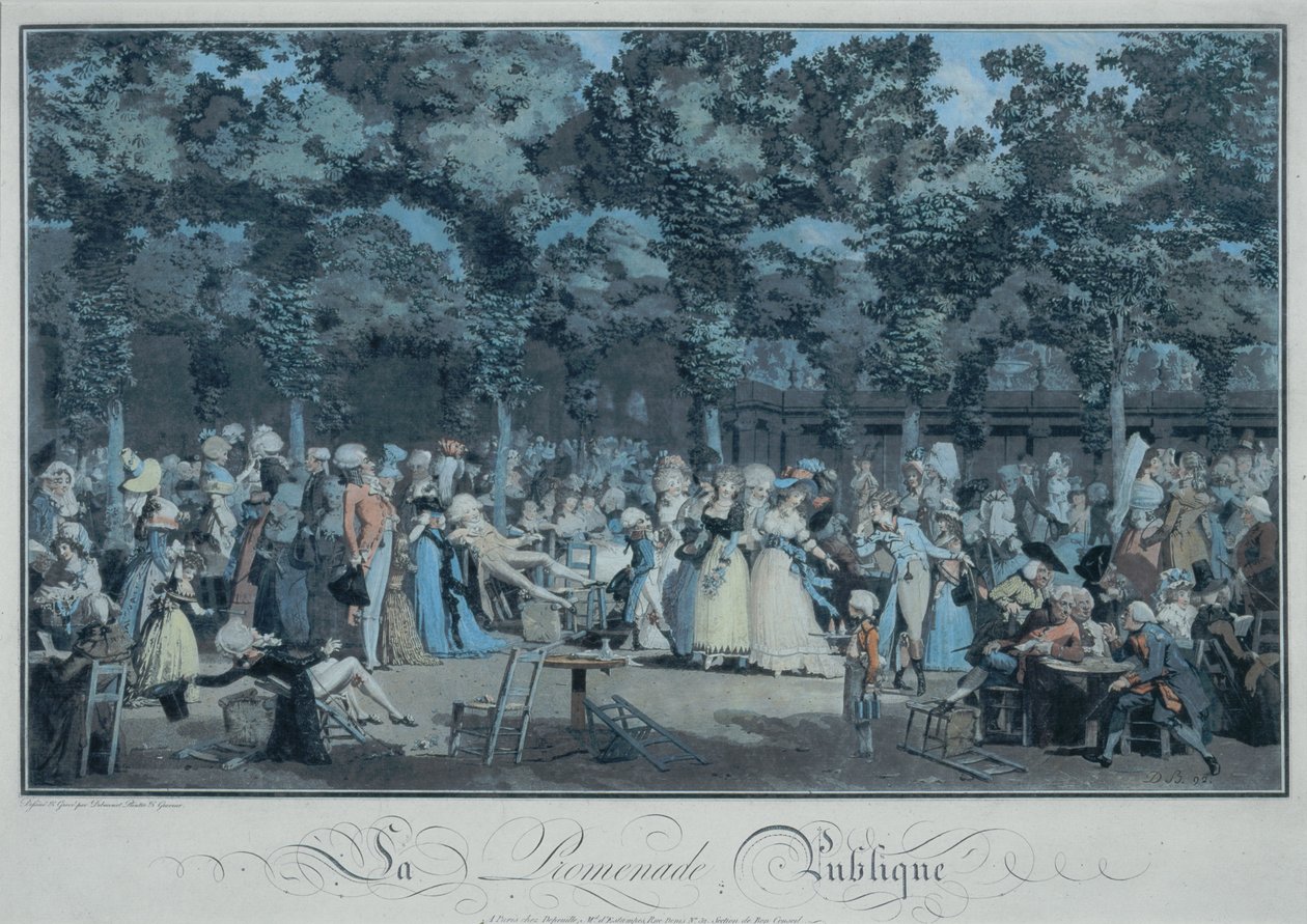 Die öffentliche Promenade von Philibert Louis Debucourt