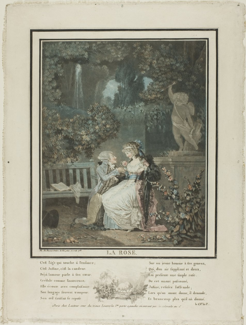 Die Rose von Philibert Louis Debucourt