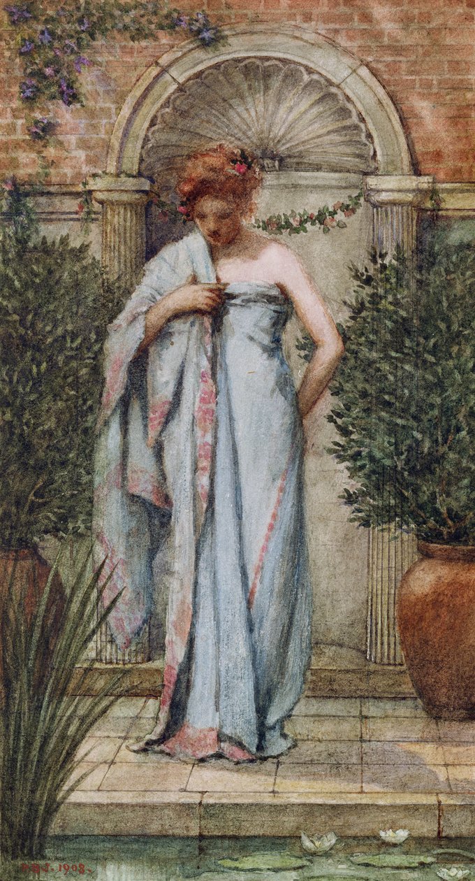 Nach dem Bad, 1908 von Philip Burne Jones