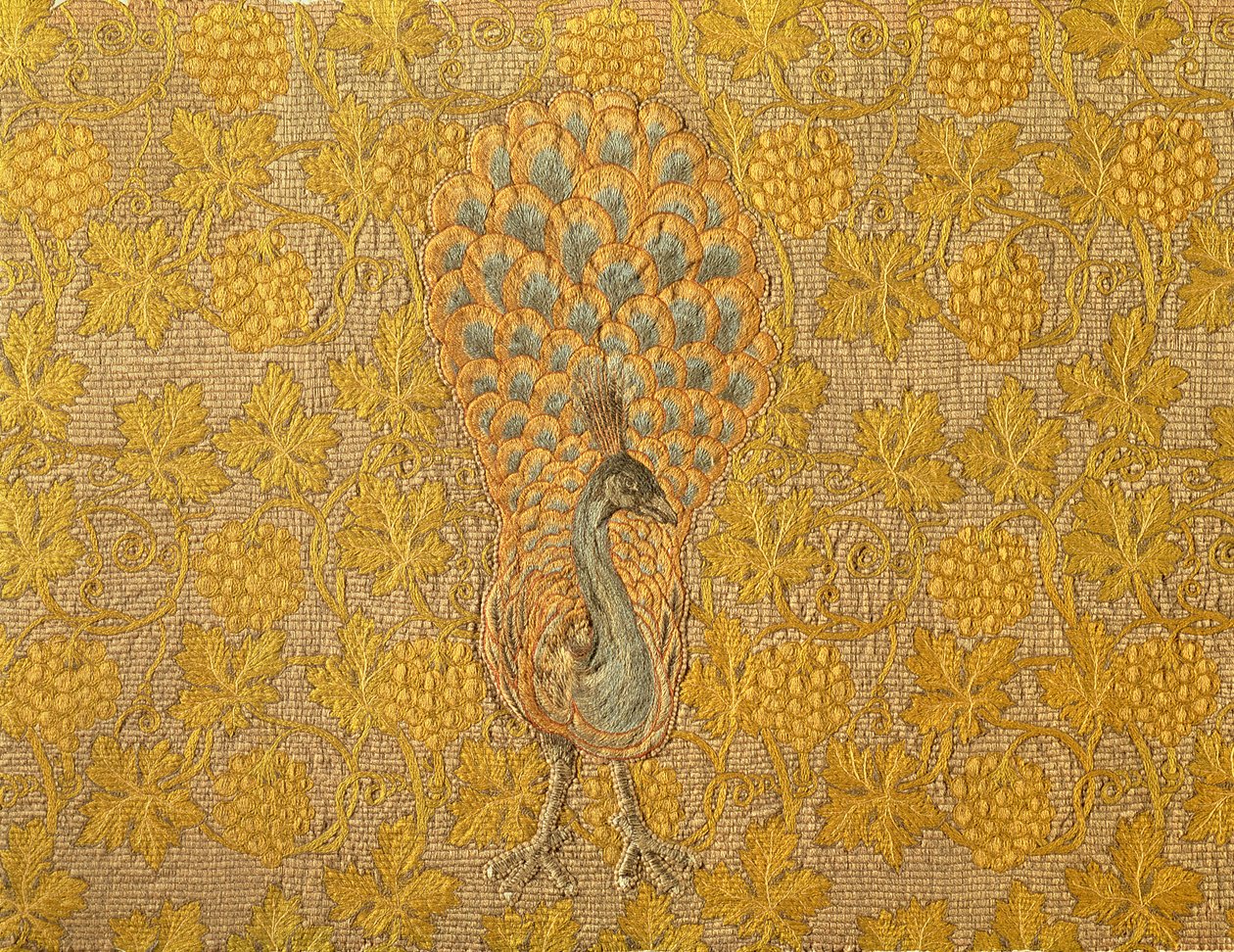 Pfau und Weinrebe, ca. 1880-1900 von Philip Richard Morris