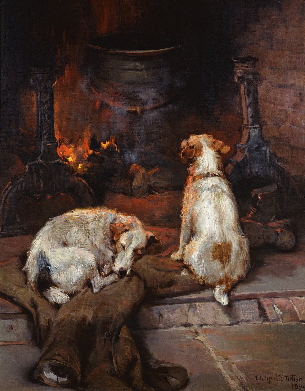 Am Herd, 1894 von Philip Eustace Stretton