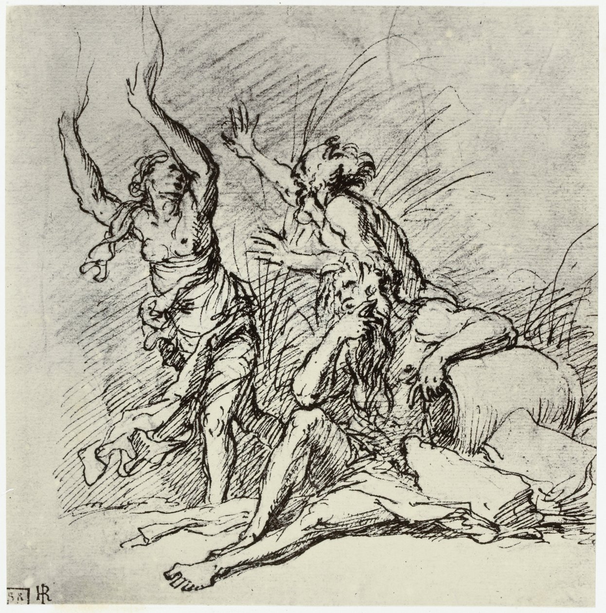 Salvator Rosa, Pan und Syrinx von Philip Henry Delamotte