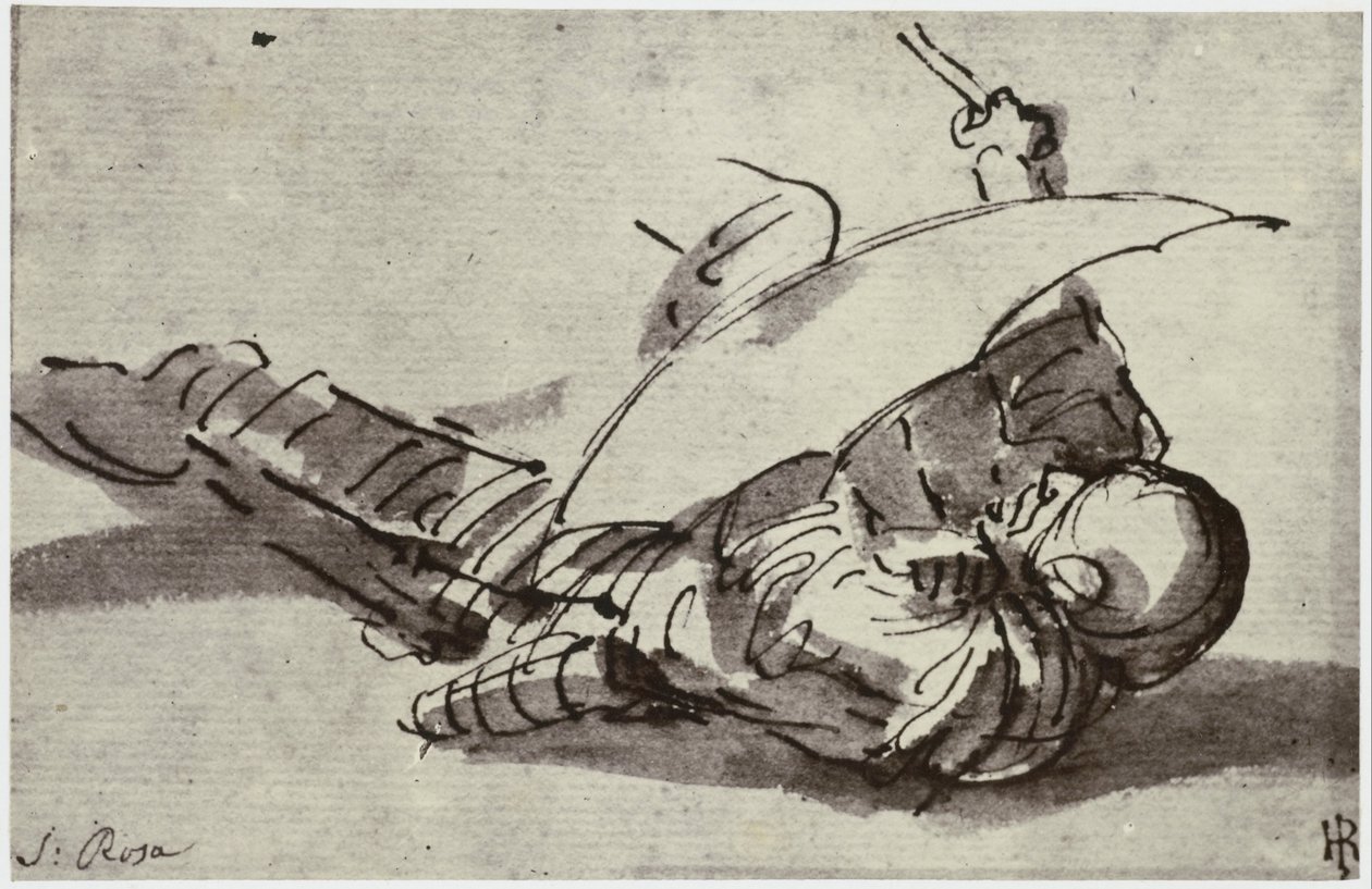 Salvator Rosa, Der verwundete Soldat von Philip Henry Delamotte